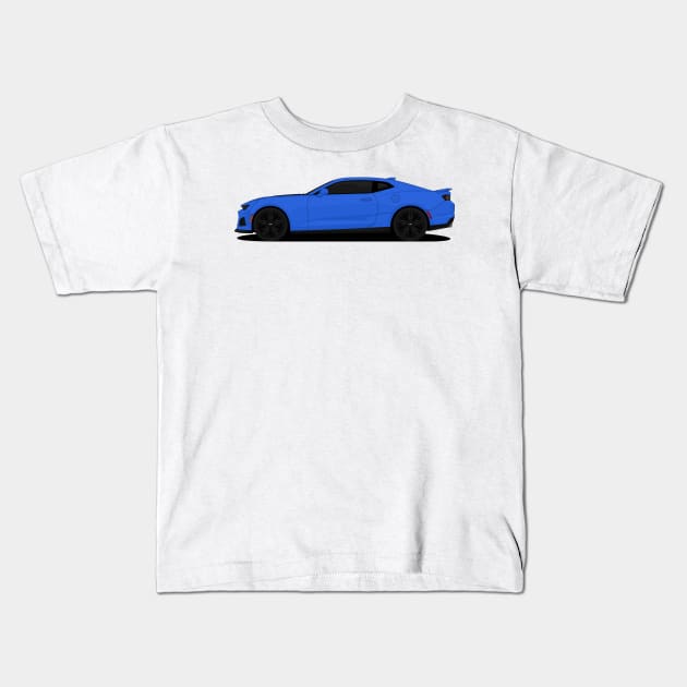 CAMARO BLUE Kids T-Shirt by VENZ0LIC